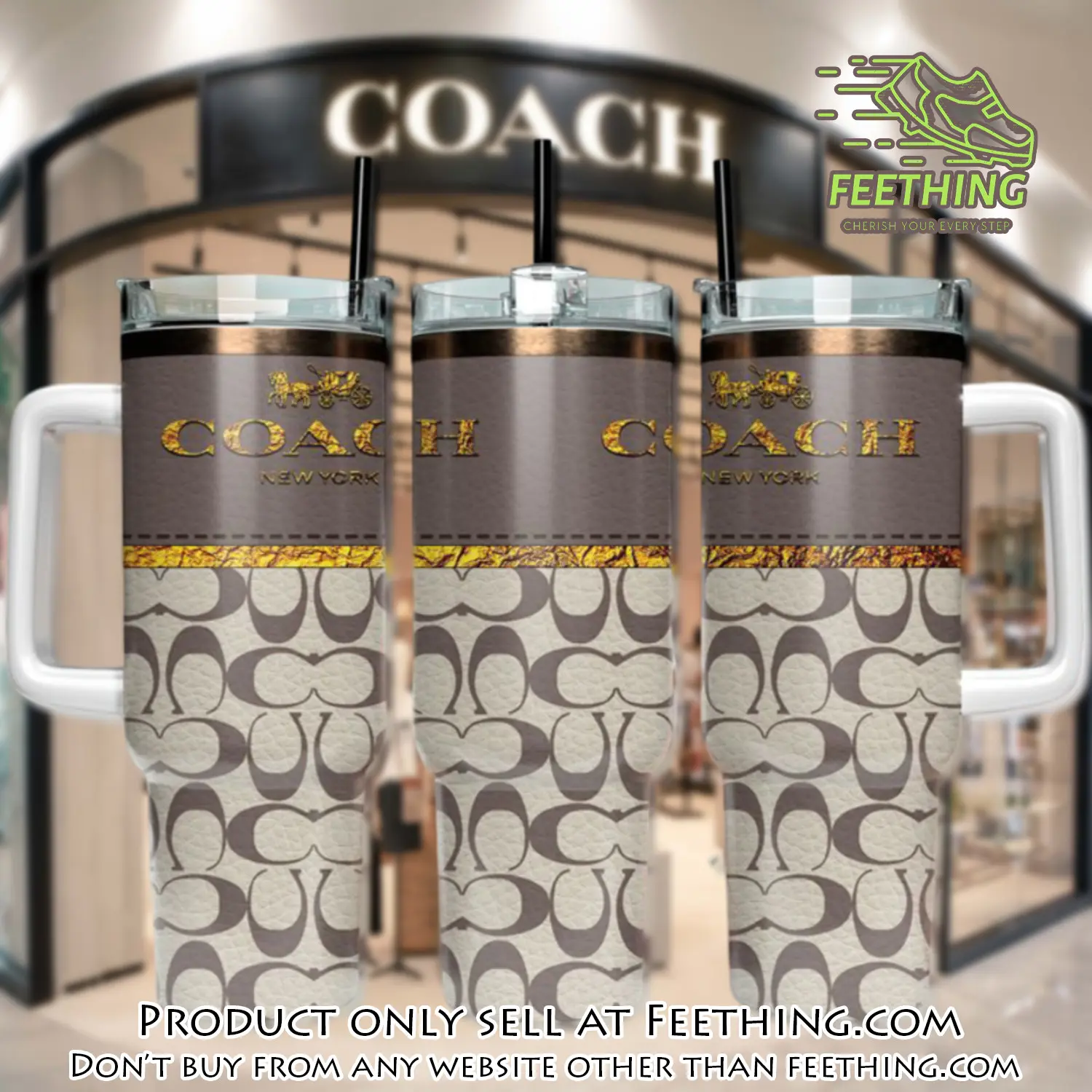 Coach logo stanley tumbler design 40oz logo stanley tumbler ktb1087 ft5648301